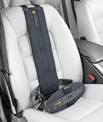 Careva pelvic belt installed in car seat