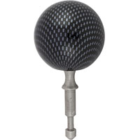 A Round carbon coloured knob