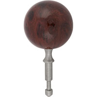 A Round wood coloured knob