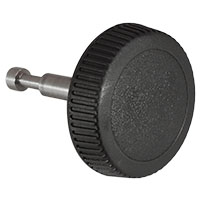 A Low black coloured knob