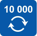 Illustration du nombre dix mille deux flèches indiquant le cycle