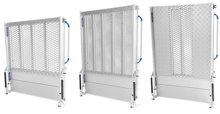 Three iRamp Vehicle ramps showing off surface options. 