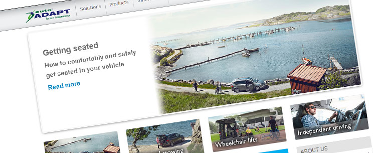 Screenshot of Autoadapt's website