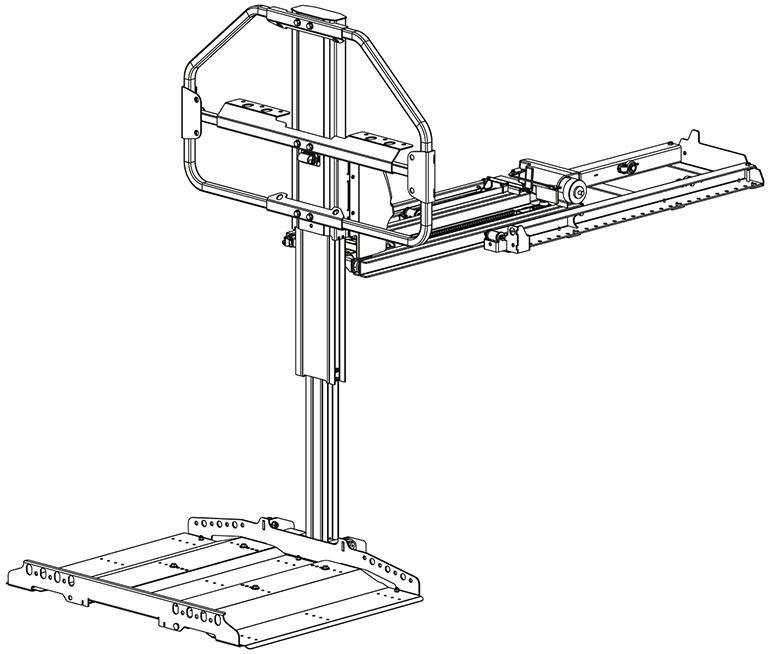 Technical illustration of a Joey lift
