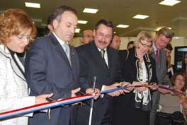 The exhibition in Ankara was opened by Mr Melih Gökçek (3:rd from the left) and Mr Christer Asp , the Swedish ambassador in Turkey, (right). (Photo Magnus Höij)