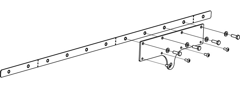 A diagram of a Single Point bracket.