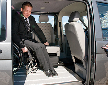The 6-way base let’s you back up the driver’s seat almost half a meter inside the vehicle to get a completely unobstructed transfer. Our 6-way base also lets you adjust the height