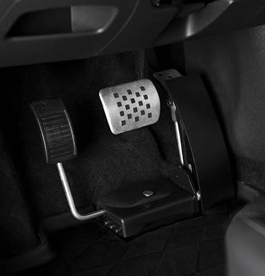 A left foot accelerator pedal