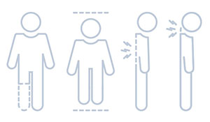 Illustration of figures with different health conditions