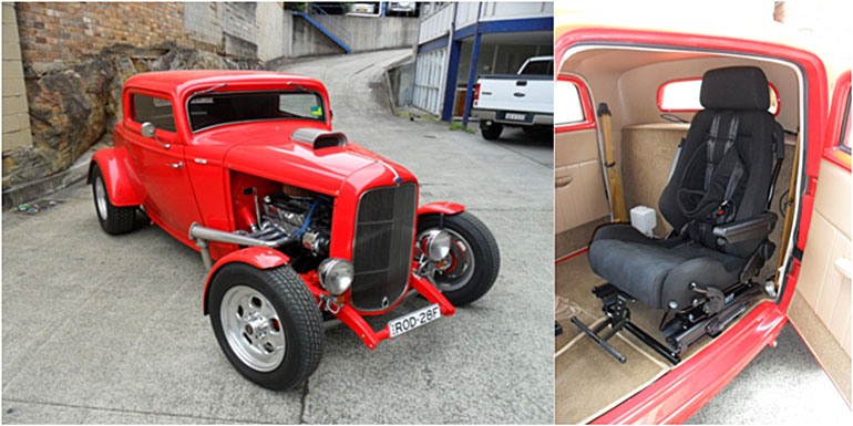 A Hot Rod, complete with a BEV seat, a Tilda tilt function and a Turnout swivel seat. A Hot Rod, complete with a BEV seat, a Tilda tilt function and a Turnout swivel seat.